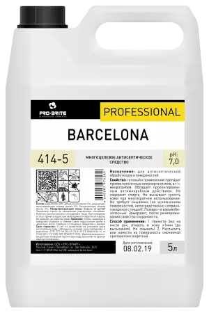 Pro-Brite: Барселона 5л антисептик кожный с дезинфицирующим эффектом