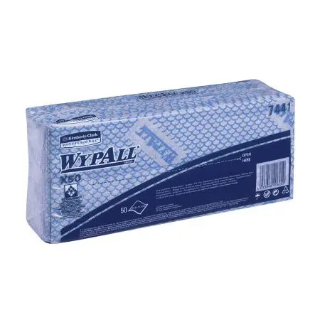 Фото №1 - Kimberly-Clark: Салфетки Вайпол Х50 1сл 41,6х24,5см синие /пач.=50 шт.