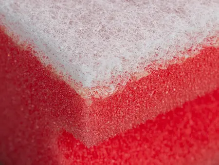 Vileda: Губка 7х15см мягкая (бел.абразив) красный