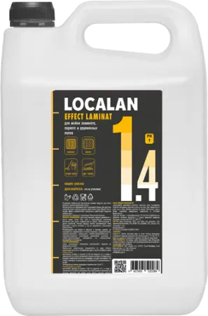 Фото №1 - Localan: Effect Laminat 1.4 5л для для мойки полов из ламината, паркета, деревянных полов концентрат