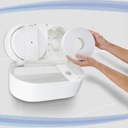 Kimberly-Clark: Диспенсер Скотт Контрол для туалетной бумаги на 2 рулона с центральной подачей белый