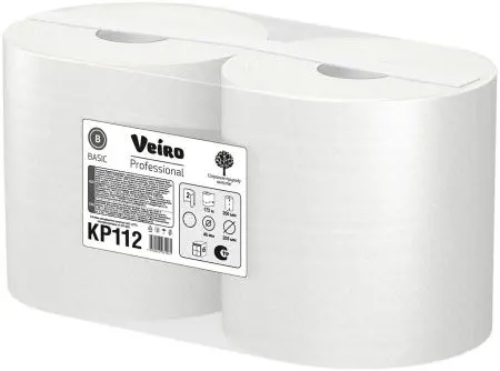 VEIRO: Полотенца бумажные ЦВ 2сл 172м Basic (ультрапрочные) макулатура цвет натуральный