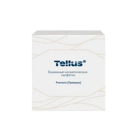 Фото №1 - ТОРК: Tellus Салфетки *FT1 Премиум косметические 2сл 90л 20.8х19.0см для лица ультрамягкие белые