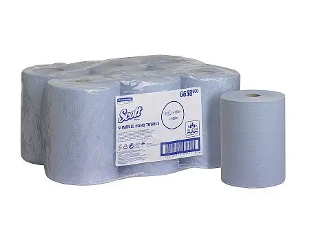 Фото №6 - Kimberly-Clark: Полотенца бумажные Скотт Слимролл 1сл 165м/20 синие