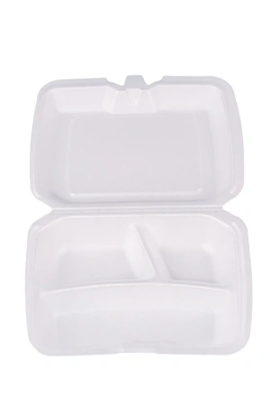 Одноразовая продукция: Контейнер Ланч-бокс 3-х секц белый LBE-3A Протэк /пач.=100 шт.