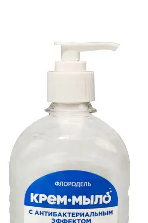 Мыло жидкое: ФЛОРОДЕЛЬ крем-мыло 520мл антибактериальное с дозатором