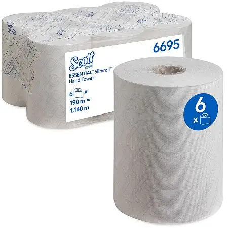 Фото №5 - Kimberly-Clark: Полотенца бумажные Скотт Слимролл 1сл 190м/19,8 белые
