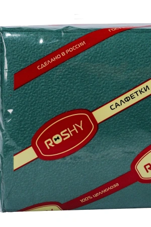 Бумажные салфетки: столовые 2сл 250листов 24х24 Сыктывкар ROSHY зеленые