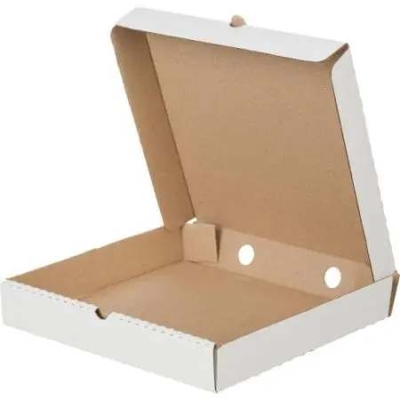 Одноразовая продукция: Коробка под пиццу 330х330х40мм картон белый /пач.=50 шт.