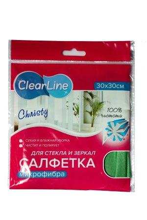 ХозСалфетки: для стекол VCLEAN 30х30 микрофибра гладкая без упаковки
