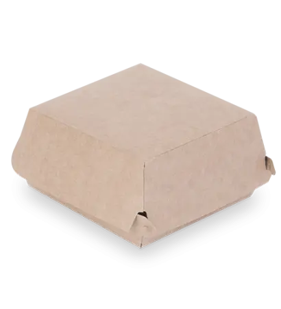 Одноразовая продукция: Коробка бумажная для бургера 102х108х102 крафт OSQ BURGER M /пач.=50 шт.