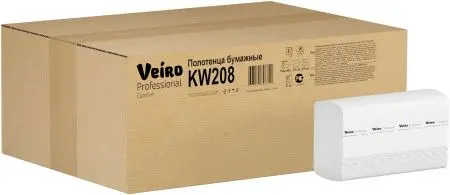 VEIRO: Полотенца бумажные W 2сл 150л 32х21,6см Comfort белые