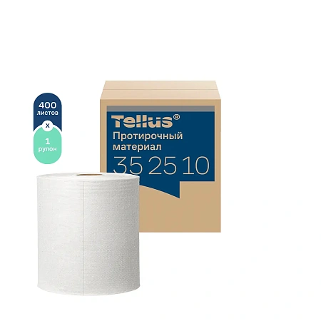 Фото №2 - ТОРК: Tellus Материал протирочный нетканый WM1/WM3 ЦВ 1сл 400л 31,5х38,5см белый