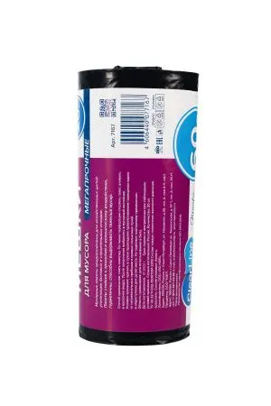 Мешки для мусора: * 60л ПНД 18мкм особо прочные Clear Line черные /рул.=20 шт.