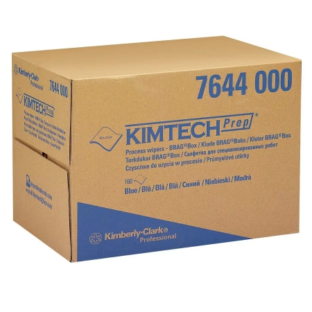 Kimberly-Clark: Салфетки Кимтех 1сл 30,7х42,6см протирочные голубые BRAG* Box /пач.=160 шт.