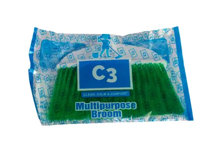 Вик: Метла с рукояткой 142 см д22см зеленая MRY