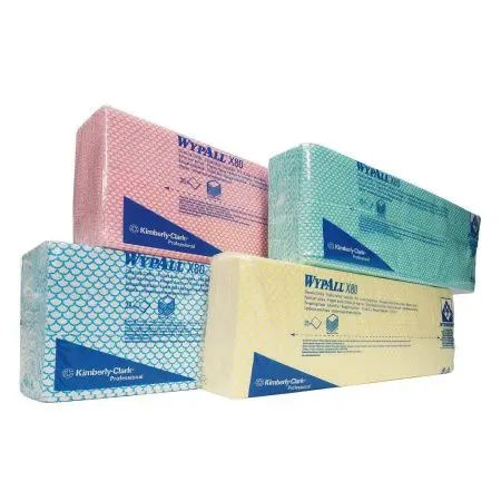 Kimberly-Clark: Салфетки Вайпол Х80 1сл 41,6х34,4см зеленые /пач.=25 шт.