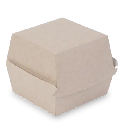 Одноразовая продукция: Коробка бумажная для бургера 113х132х113 крафт OSQ BURGER XL /пач.=55 шт.