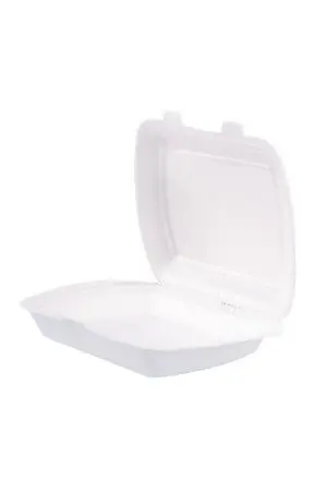 Одноразовая продукция: Контейнер Ланч-бокс 1 секц 247х210х66 мм белый /пач.=100 шт.