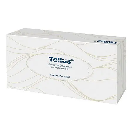 Фото №3 - ТОРК: Tellus Салфетки *F1 Премиум косметические 2сл 100л 19х21см ультрамягкие белые