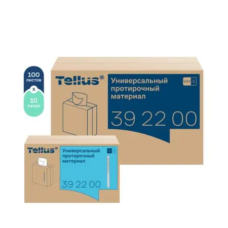 ТОРК: Tellus Материал протирочный нетканый WM5 Комфорт 1сл 120л 22,5х41см универсальный белый