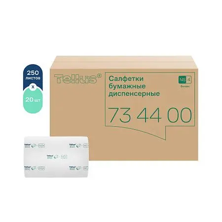 Фото №4 - ТОРК: Tellus Салфетки *NS4 NapServe Solution Баланс 1сл 250л диспенсерные белые