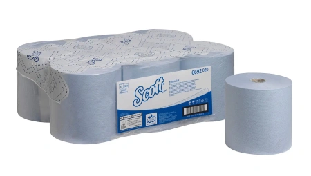 Фото №1 - Kimberly-Clark: Полотенца бумажные Скотт Макс 1сл 350м/19 синие