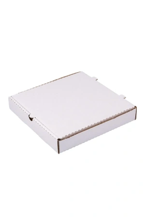 Одноразовая продукция: Коробка бумажная для пиццы 250х250х40мм белая/бурая /пач.=50 шт.