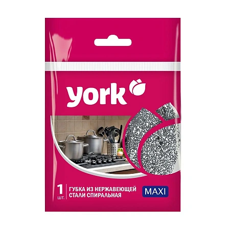 Фото №3 - Губки,скрабы: для посуды металлическая YORK Maxi 27г спираль