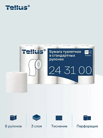 Фото №5 - ТОРК: Бумага туалетная T4 Премиум 3сл 15м белая /пач.=8 шт.