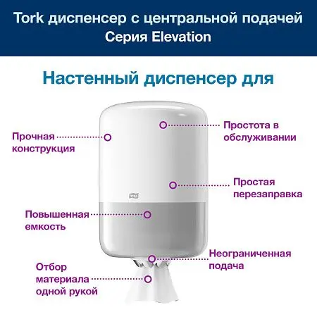 Фото №4 - Tork: Диспенсер М2 Elevation для полотенец ЦВ белый