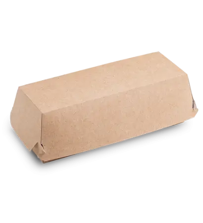 Одноразовая продукция: Контейнер бумажный ракушка 215х75х80мм крафт для хот догов OSQ HD BOX /пач.=50 шт.