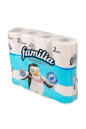 Хаят: Бумага туалетная 2сл 15м ФАМИЛИЯ Классик белая /пач.=12 шт.