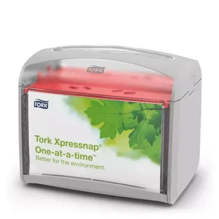 Tork: Диспенсер N4 Interfold для салфеток серый настольный на 200шт
