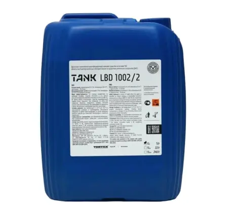 Фото №1 - Vortex: TANK LBD 1002/2 5л Щелочное низкопенное средство для мойки и дезинфекции на основе ЧАС