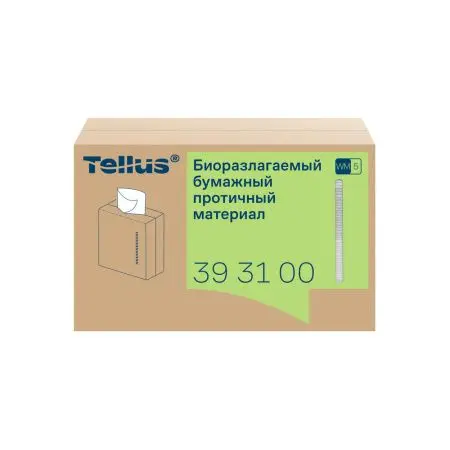 Фото №1 - ТОРК: Tellus Материал протирочный бумажный WM5 Премиум 1сл 100л 22,5х41см биоразлагаемый белый