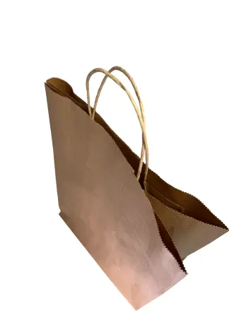 Одноразовая продукция: Пакет бумажный 260х150х350 с кручеными ручками крафт /пач.=300 шт.