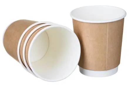 Одноразовая продукция: Стакан бумажный 250мл 2сл d=80мм крафт /пач.=25 шт.