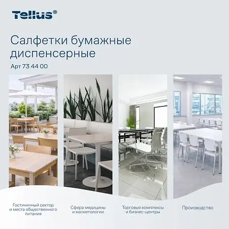 Фото №18 - ТОРК: Tellus Салфетки *NS4 NapServe Solution Баланс 1сл 250л диспенсерные белые