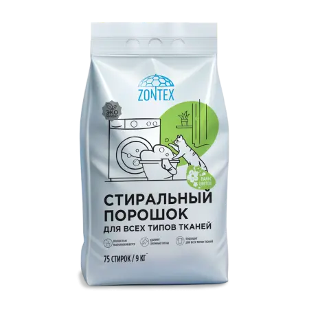 ZONTEX 9кг Стиральный порошок Вальс цветов для всех типов тканей