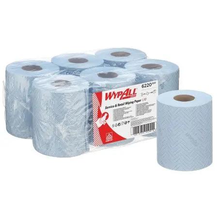 Kimberly-Clark: Салфетки Вайпол L10 280л 1сл с центральной подачей синие
