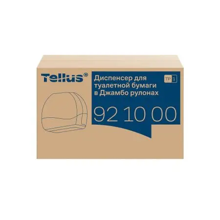 ТОРК: Tellus Диспенсер TP1 Джамбо Wave для туалетной бумаги в рулонах пластик белый/серый