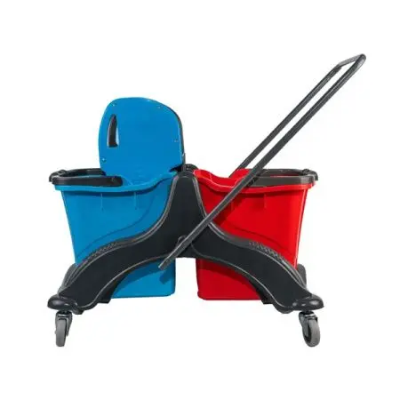 Фото №1 - Вик: Тележка 2х25л пластик + отжим