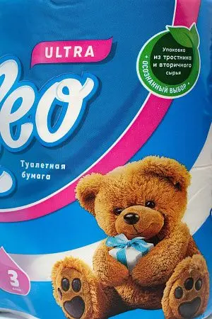 Фото №5 - Бумага туалетная: 3сл 18м целлюлоза цвет белый Клео Ультра /пач.=4 шт.