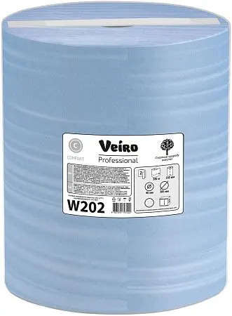 Фото №2 - VEIRO: Полотенца протирочные 2сл 350м/33см Comfort синие