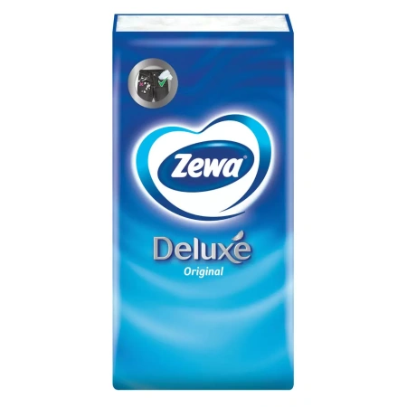 Бумажные салфетки: Платки 3сл 10 платочков белые ZEWA Delux /пач.=10 шт.