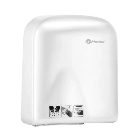 Фото №1 - МЕРИДА: Сушилка для рук ECOFLOW PLUS 1580Вт 20м/с СЕНСОРНАЯ пластик белый
