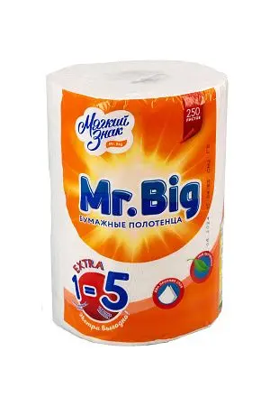 Фото №6 - Бумажные полотенца: 2сл 50м целлюлоза цвет белый Мягкий знак Мистер Биг