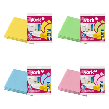 ХозСалфетки: для мебели YORK 35х35 вискоза /пач.=3 шт.