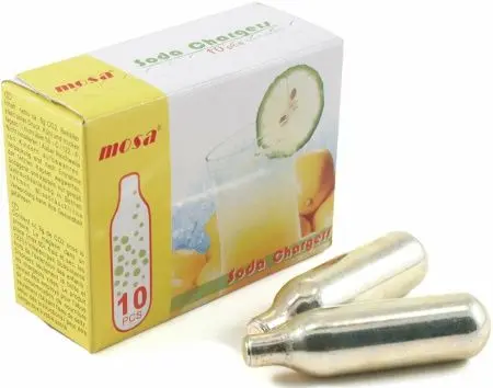 Фото №1 - Одноразовая продукция: Баллончики для сифона для газирования напитков /пач.=10 шт.